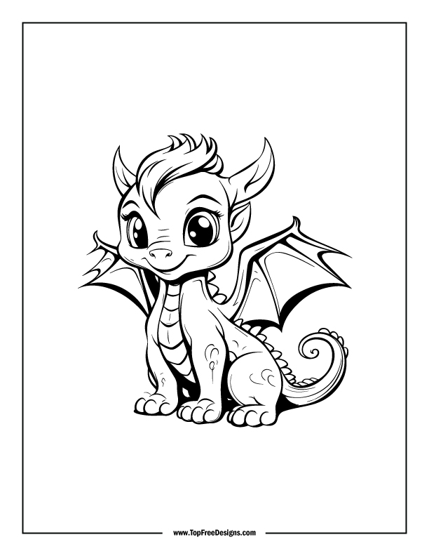 100+ Epic Dragon Coloring Pages to Fire Up Your Creativity 104