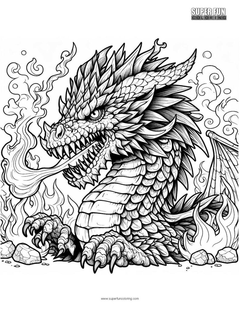 100+ Epic Dragon Coloring Pages to Fire Up Your Creativity 107