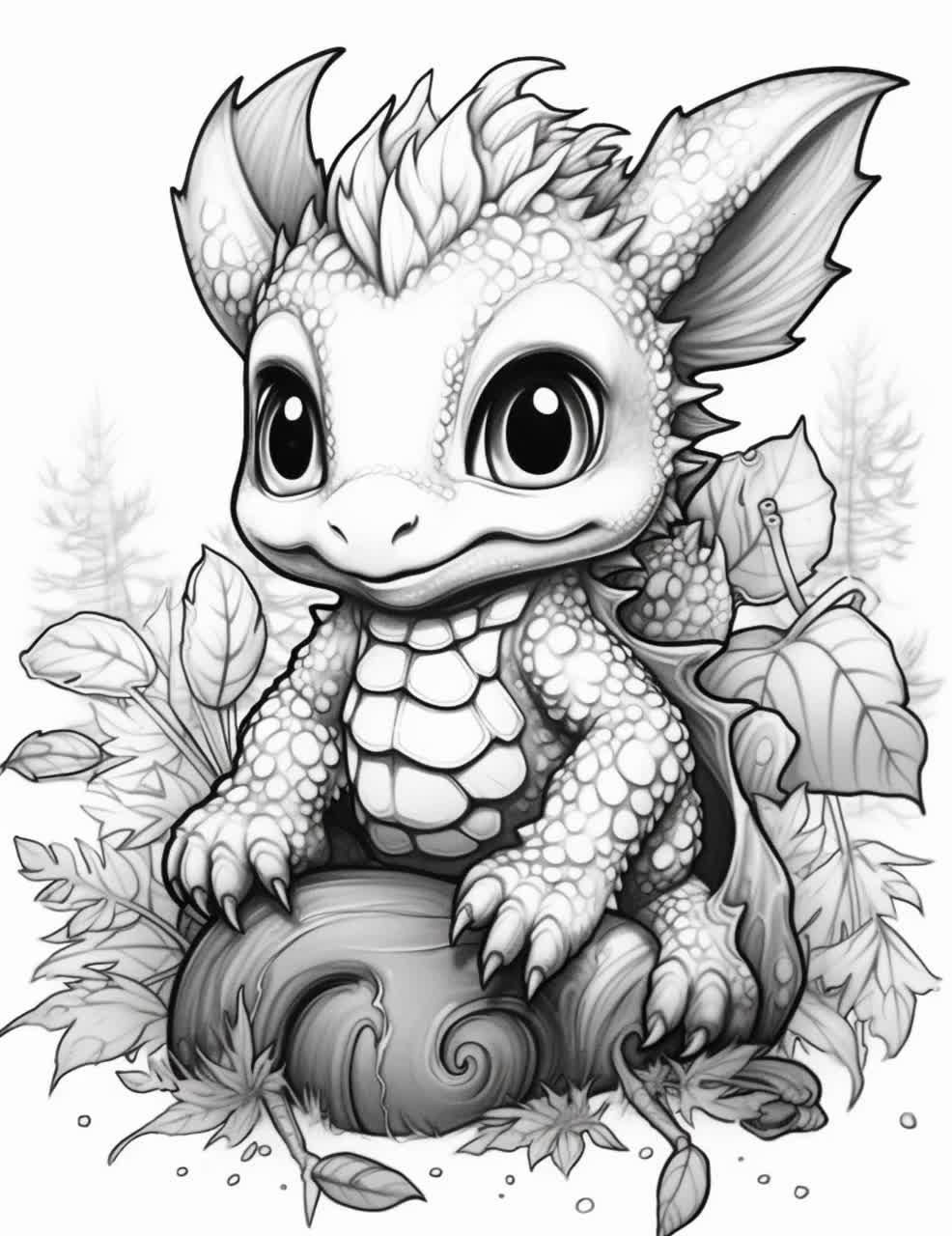 100+ Epic Dragon Coloring Pages to Fire Up Your Creativity 108