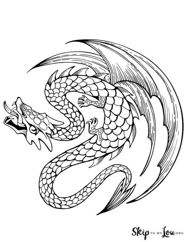 100+ Epic Dragon Coloring Pages to Fire Up Your Creativity 117