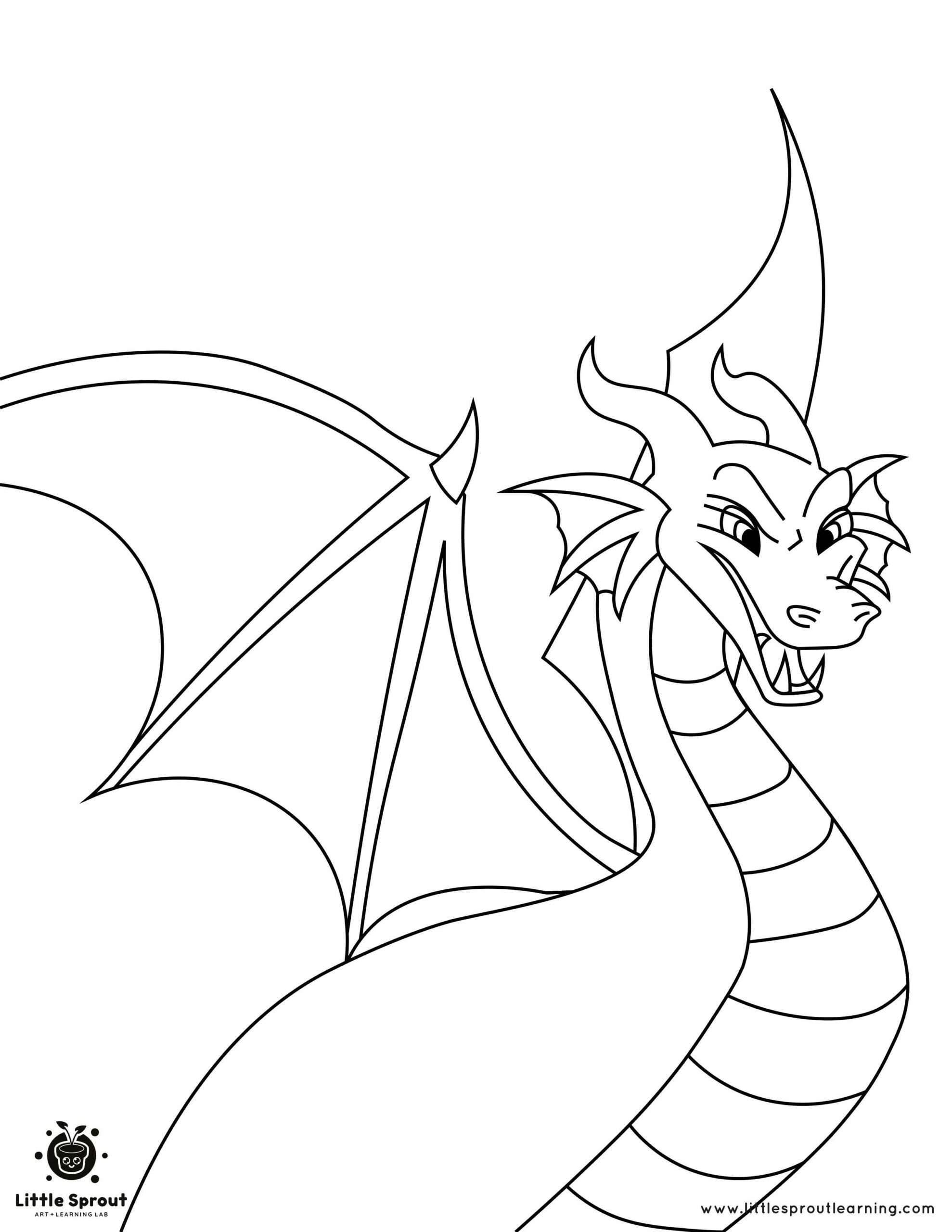 100+ Epic Dragon Coloring Pages to Fire Up Your Creativity 131