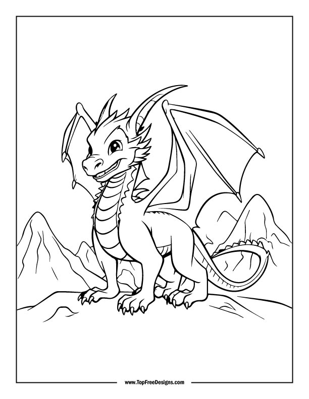 100+ Epic Dragon Coloring Pages to Fire Up Your Creativity 137