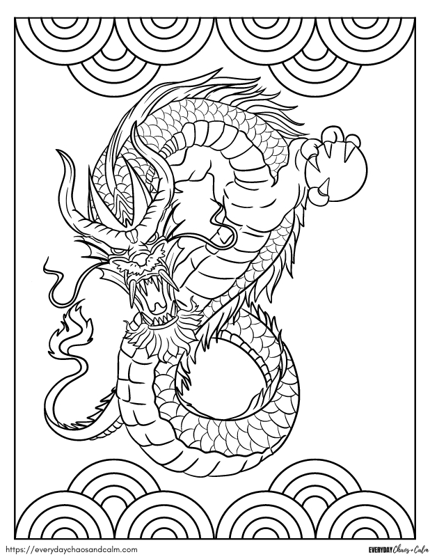 100+ Epic Dragon Coloring Pages to Fire Up Your Creativity 153