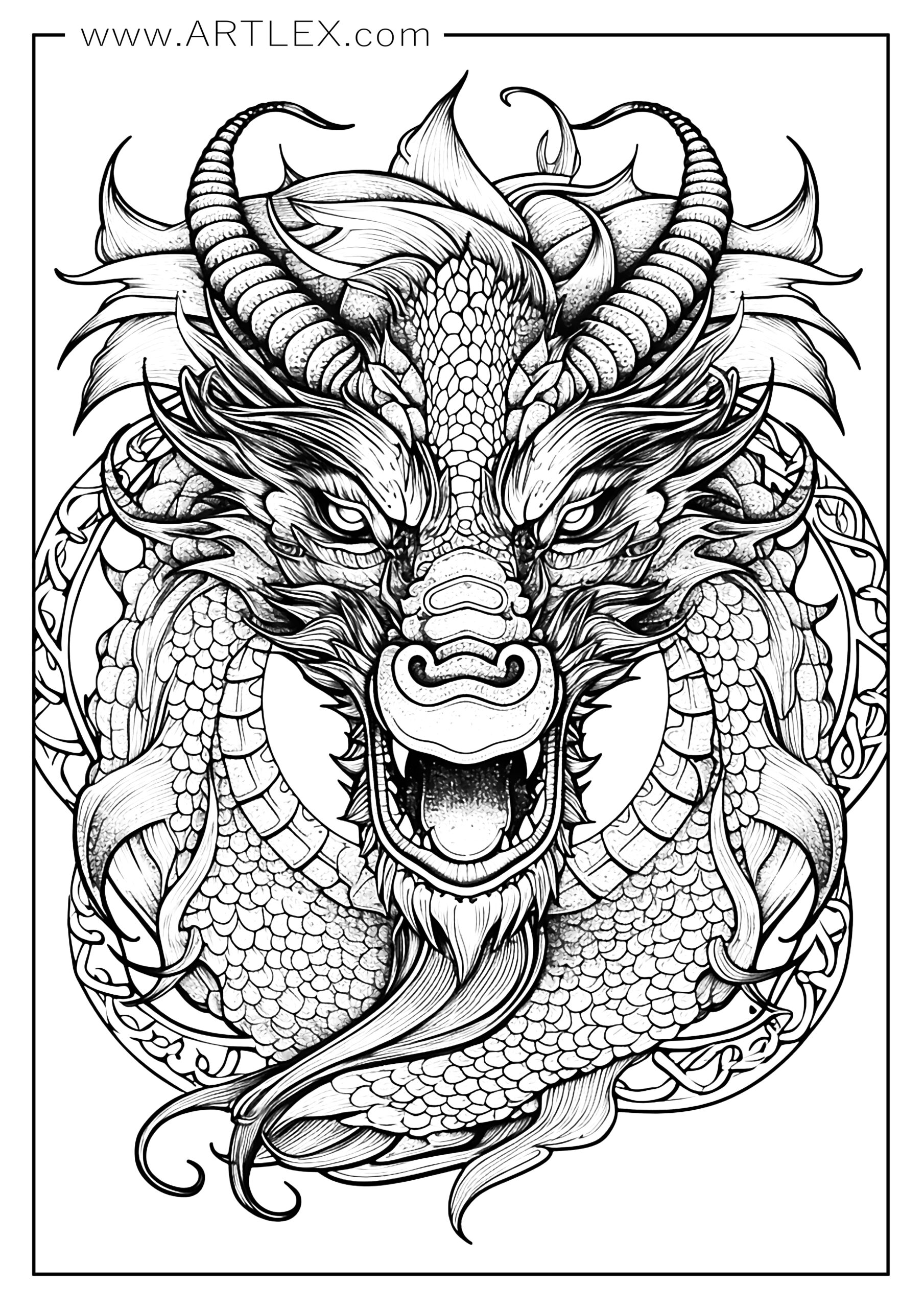 100+ Epic Dragon Coloring Pages to Fire Up Your Creativity 32