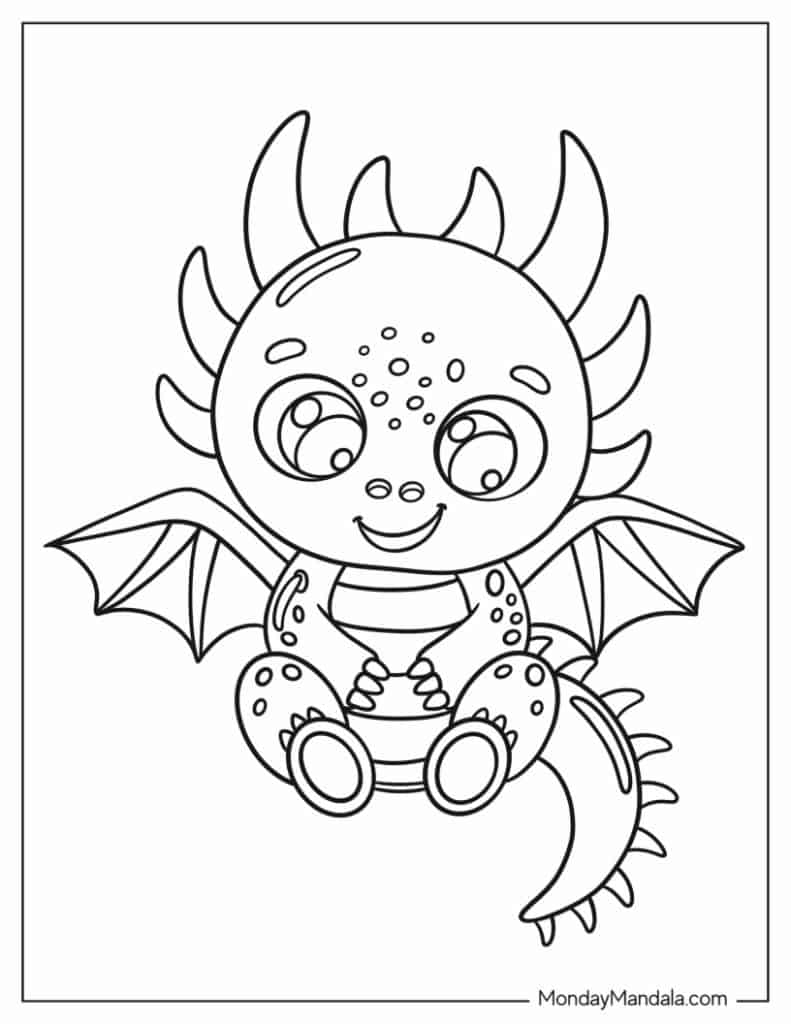 100+ Epic Dragon Coloring Pages to Fire Up Your Creativity 41