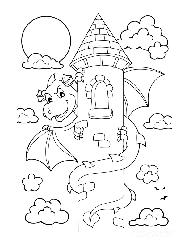 100+ Epic Dragon Coloring Pages to Fire Up Your Creativity 57