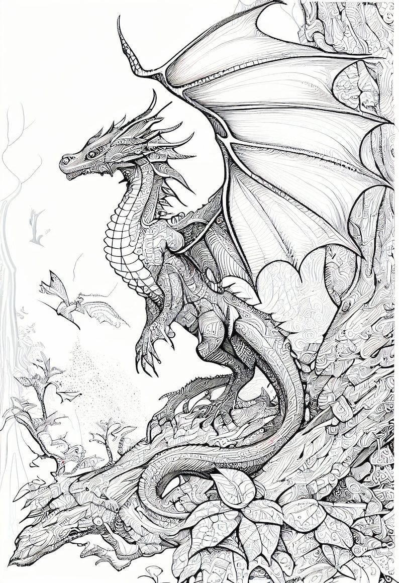 100+ Epic Dragon Coloring Pages to Fire Up Your Creativity 82