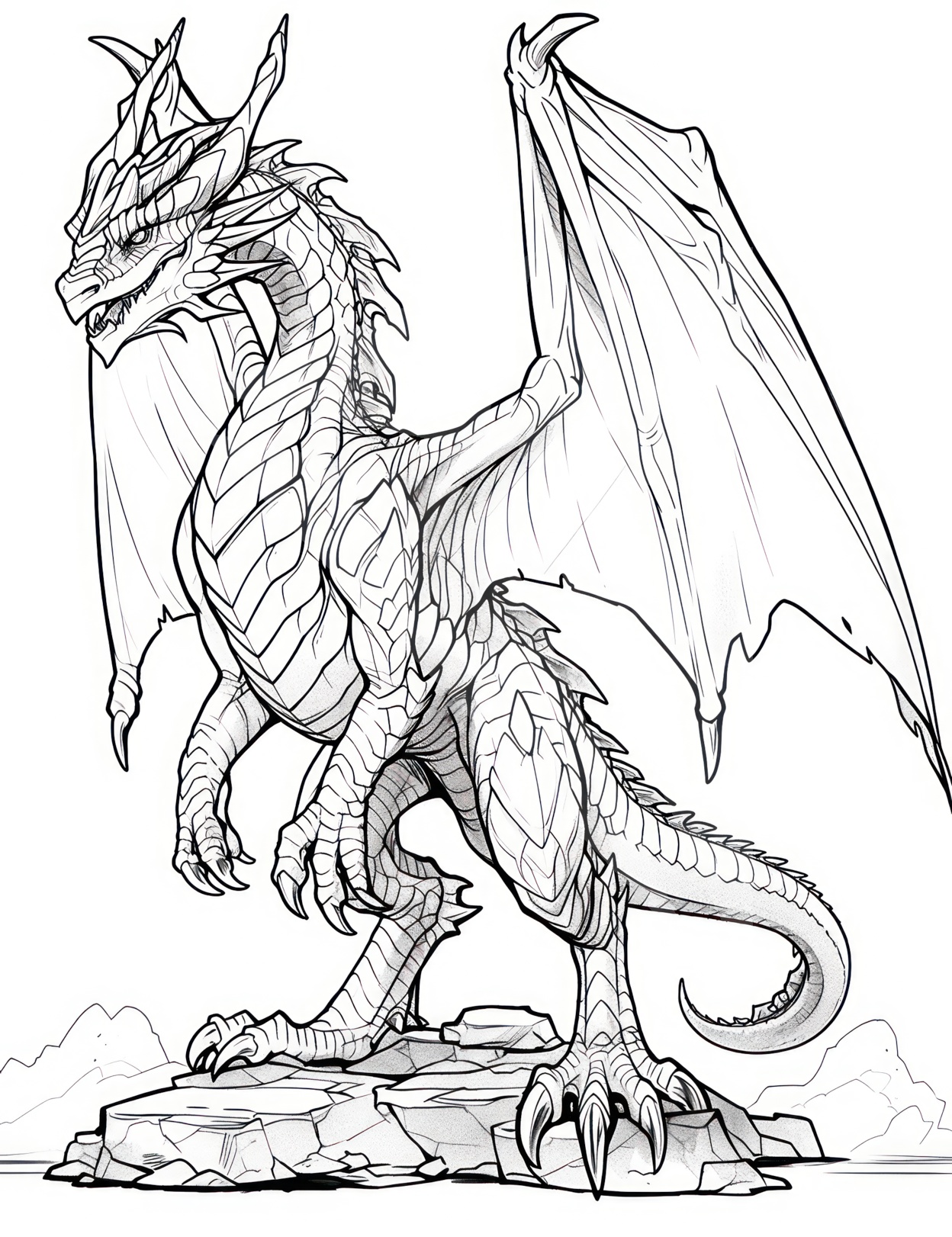 100+ Epic Dragon Coloring Pages to Fire Up Your Creativity 84