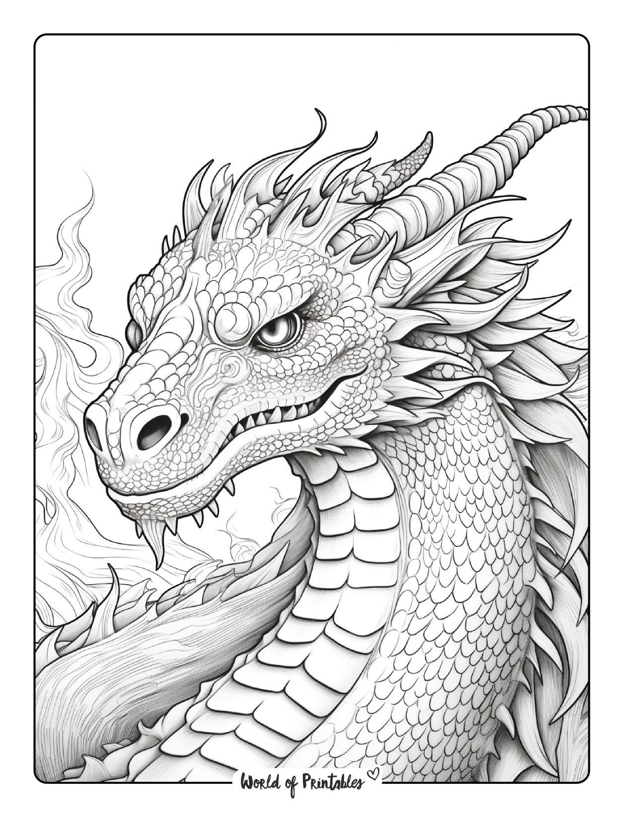 100+ Epic Dragon Coloring Pages to Fire Up Your Creativity 85