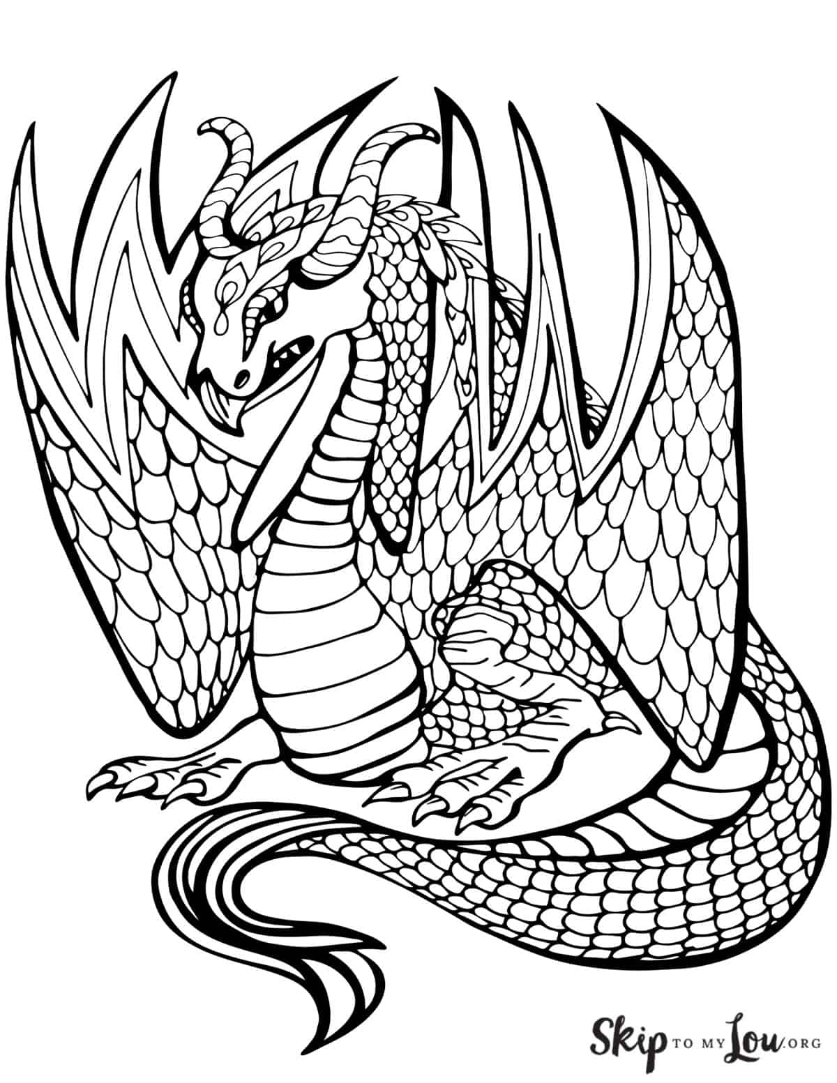 100+ Epic Dragon Coloring Pages to Fire Up Your Creativity 89