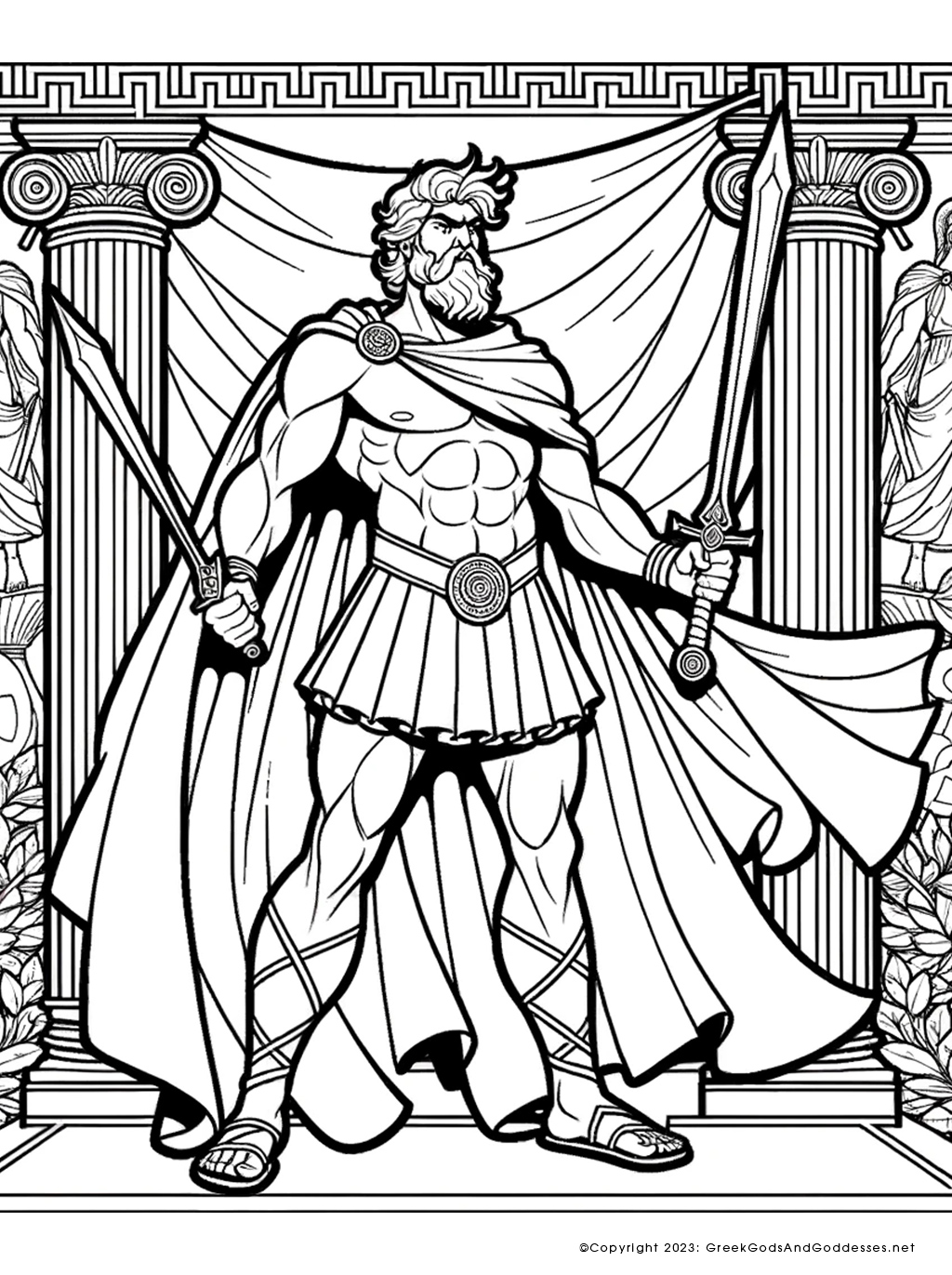 120 God of War Coloring Pages: Dive into Epic Mythology 3