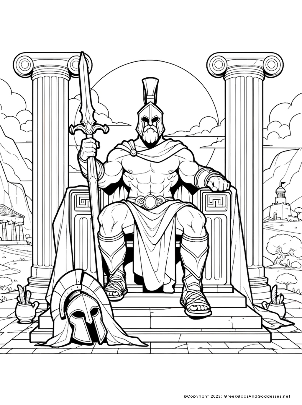 120 God of War Coloring Pages: Dive into Epic Mythology 89