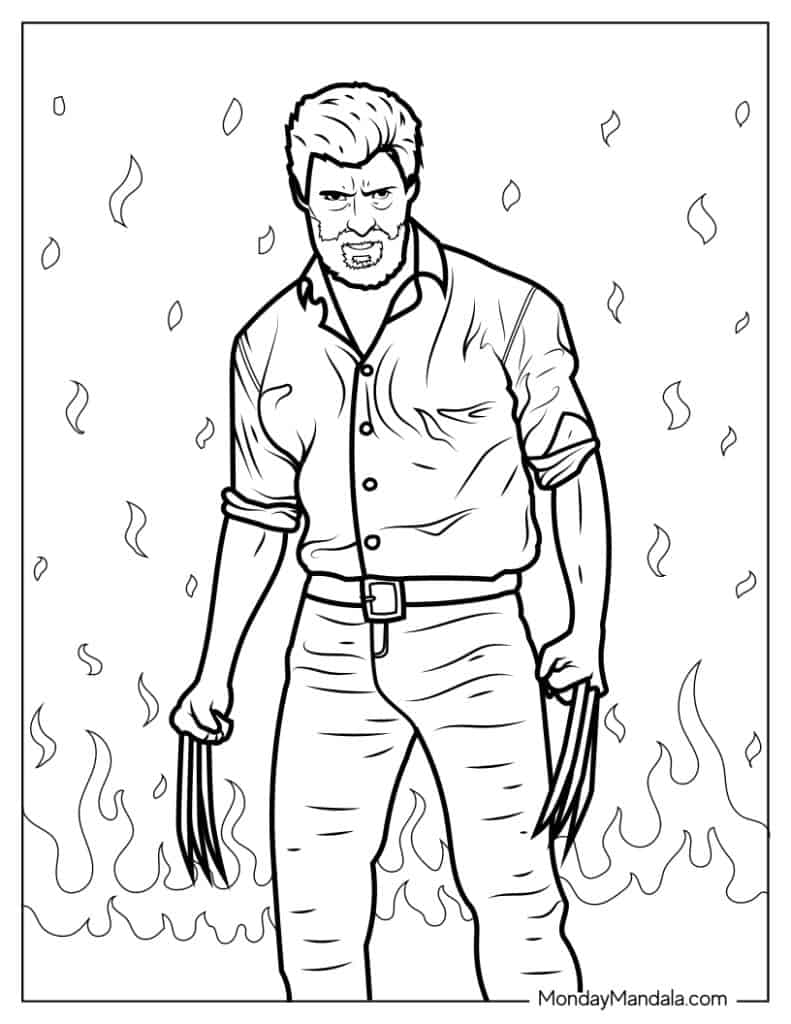 55 Wolverine Coloring Pages Free Printable 30