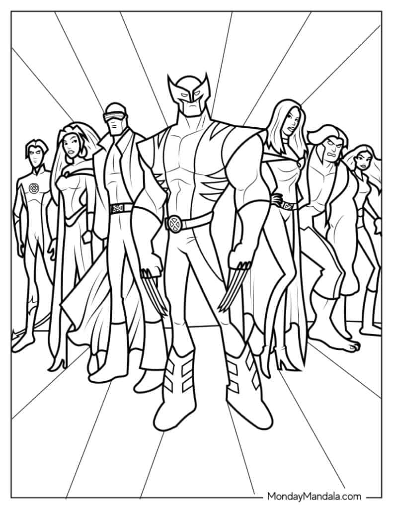 55 Wolverine Coloring Pages Free Printable 44