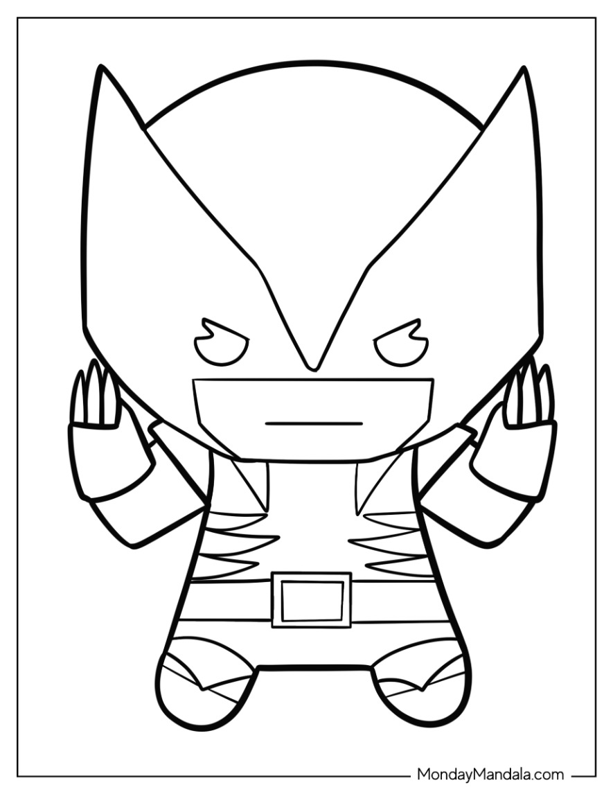 55 Wolverine Coloring Pages Free Printable 58