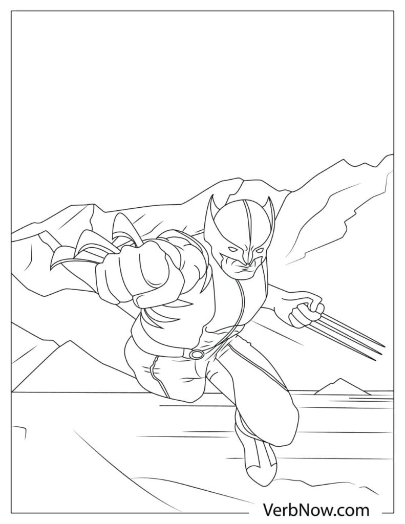 55 Wolverine Coloring Pages Free Printable 61