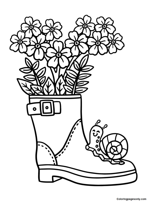 75+ Rain Boots Coloring Pages 10