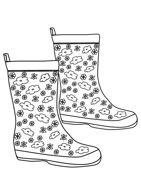 75+ Rain Boots Coloring Pages 2