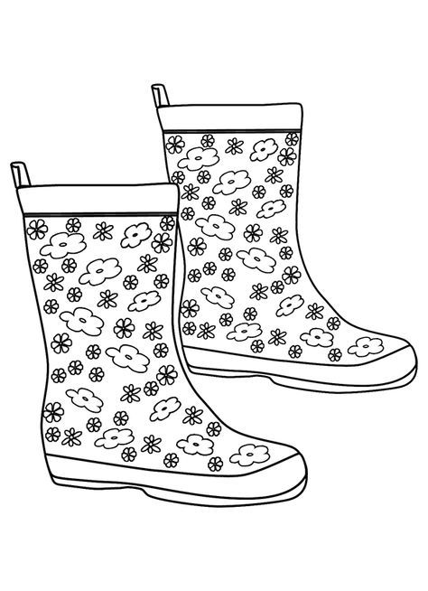 75+ Rain Boots Coloring Pages 47