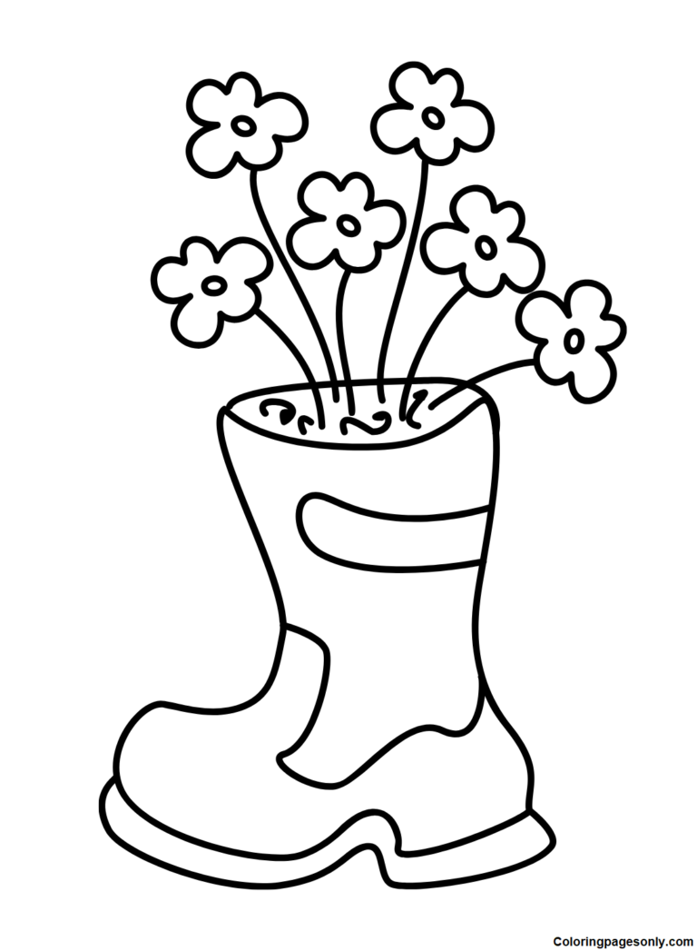 75+ Rain Boots Coloring Pages 9