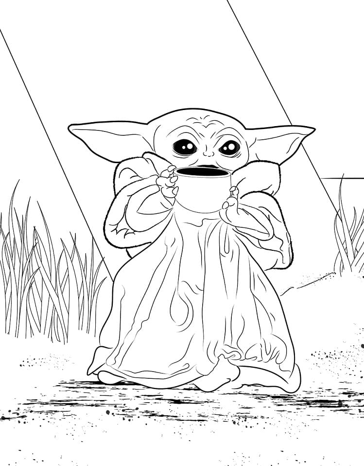 Baby Yoda Coloring Pages for Kids 101