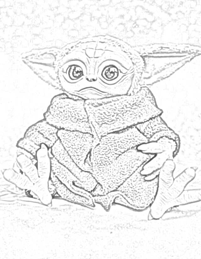 Baby Yoda Coloring Pages for Kids 102