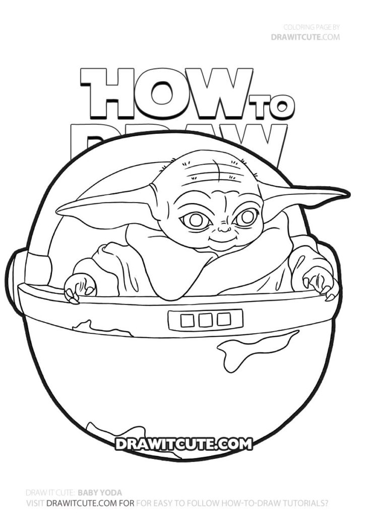 Baby Yoda Coloring Pages for Kids 104