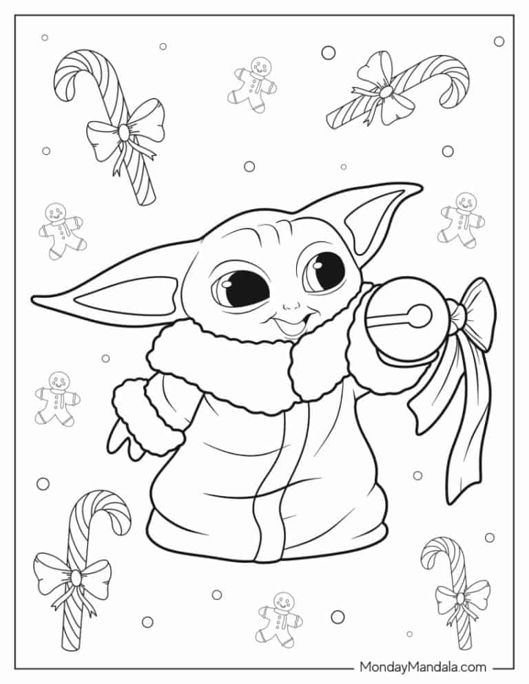 Baby Yoda Coloring Pages for Kids 106