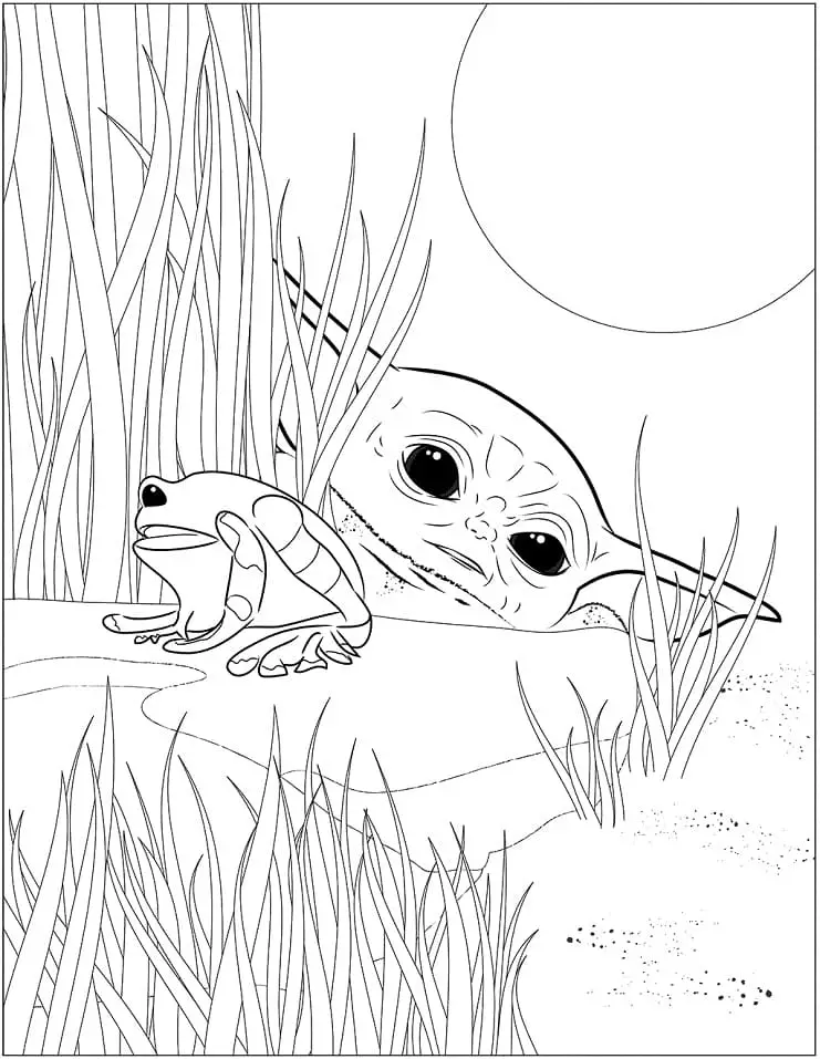 Baby Yoda Coloring Pages for Kids 109