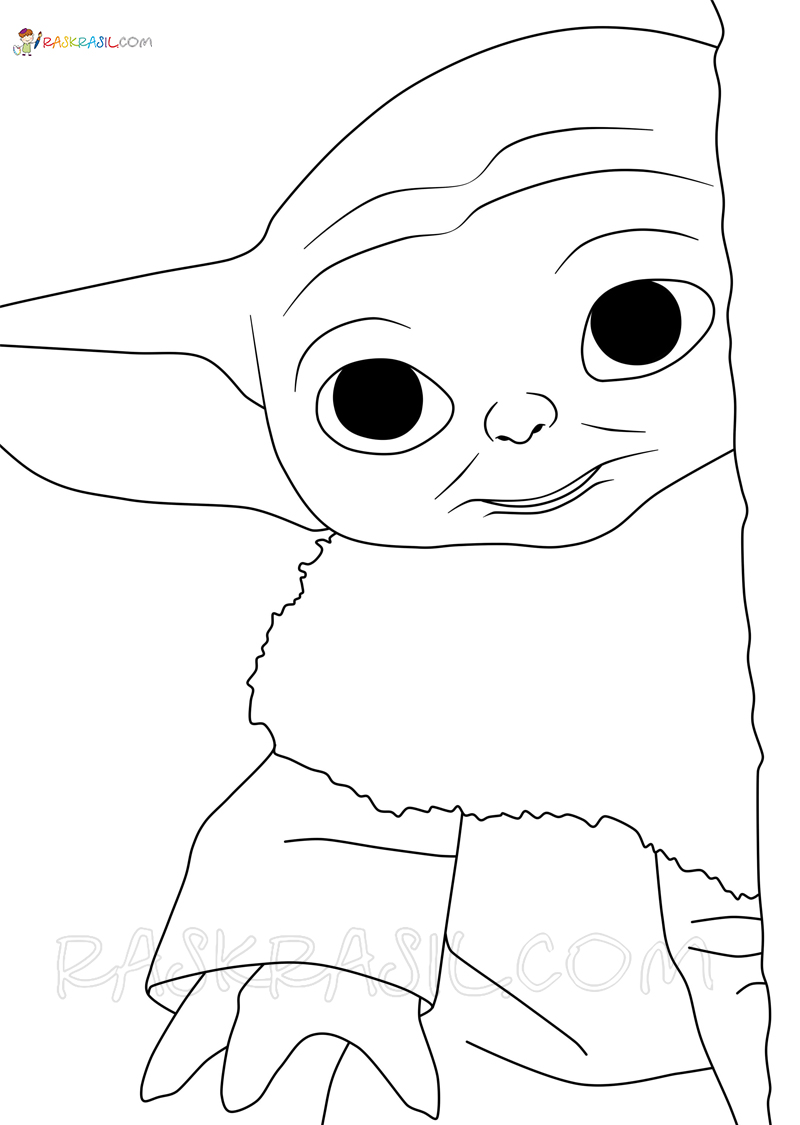 Baby Yoda Coloring Pages for Kids 11