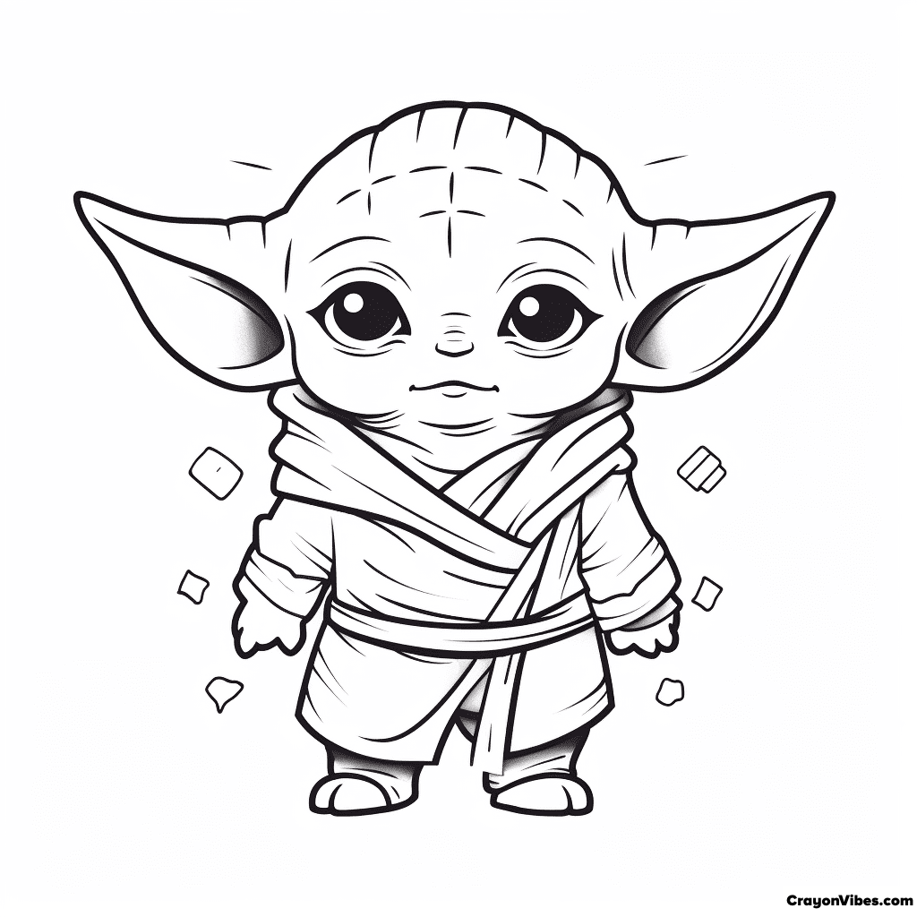 Baby Yoda Coloring Pages for Kids 110