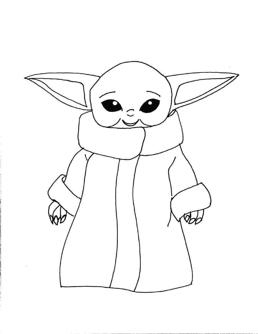 Baby Yoda Coloring Pages for Kids 111