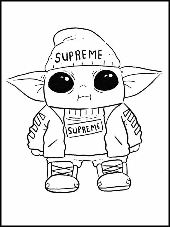 Baby Yoda Coloring Pages for Kids 117