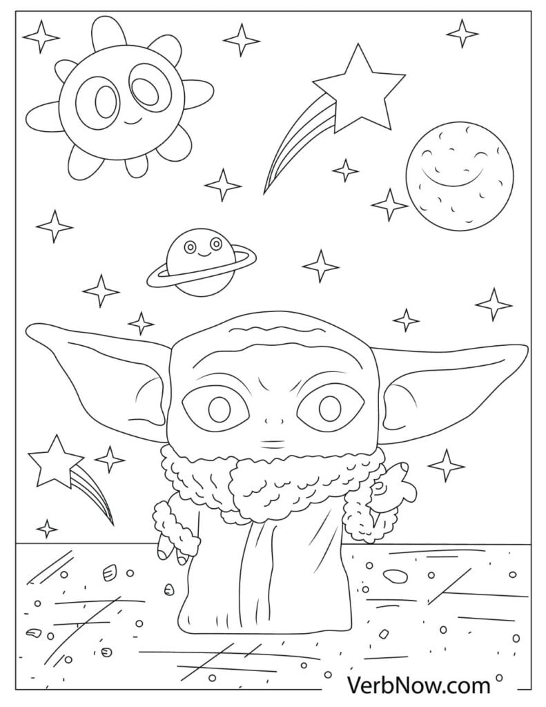 Baby Yoda Coloring Pages for Kids 15