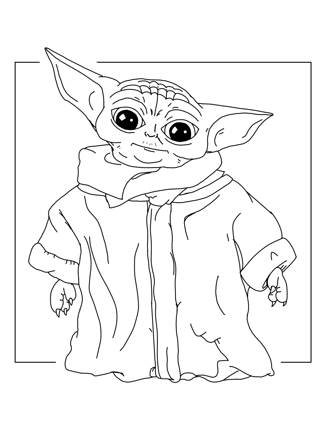 Baby Yoda Coloring Pages for Kids 20