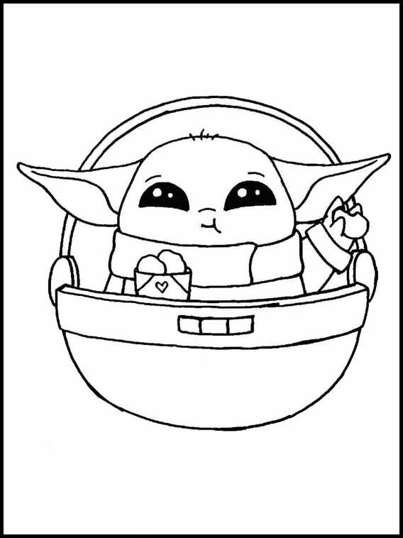 Baby Yoda Coloring Pages for Kids 21