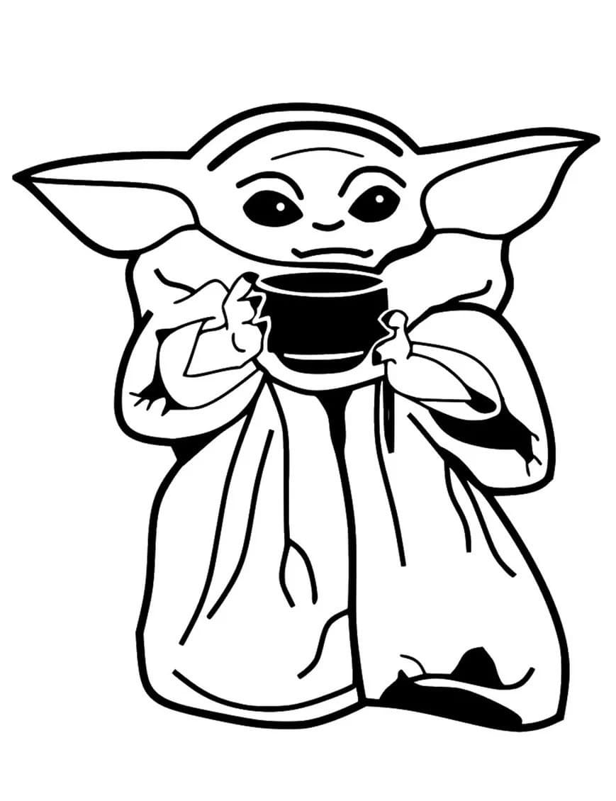 Baby Yoda Coloring Pages for Kids 23