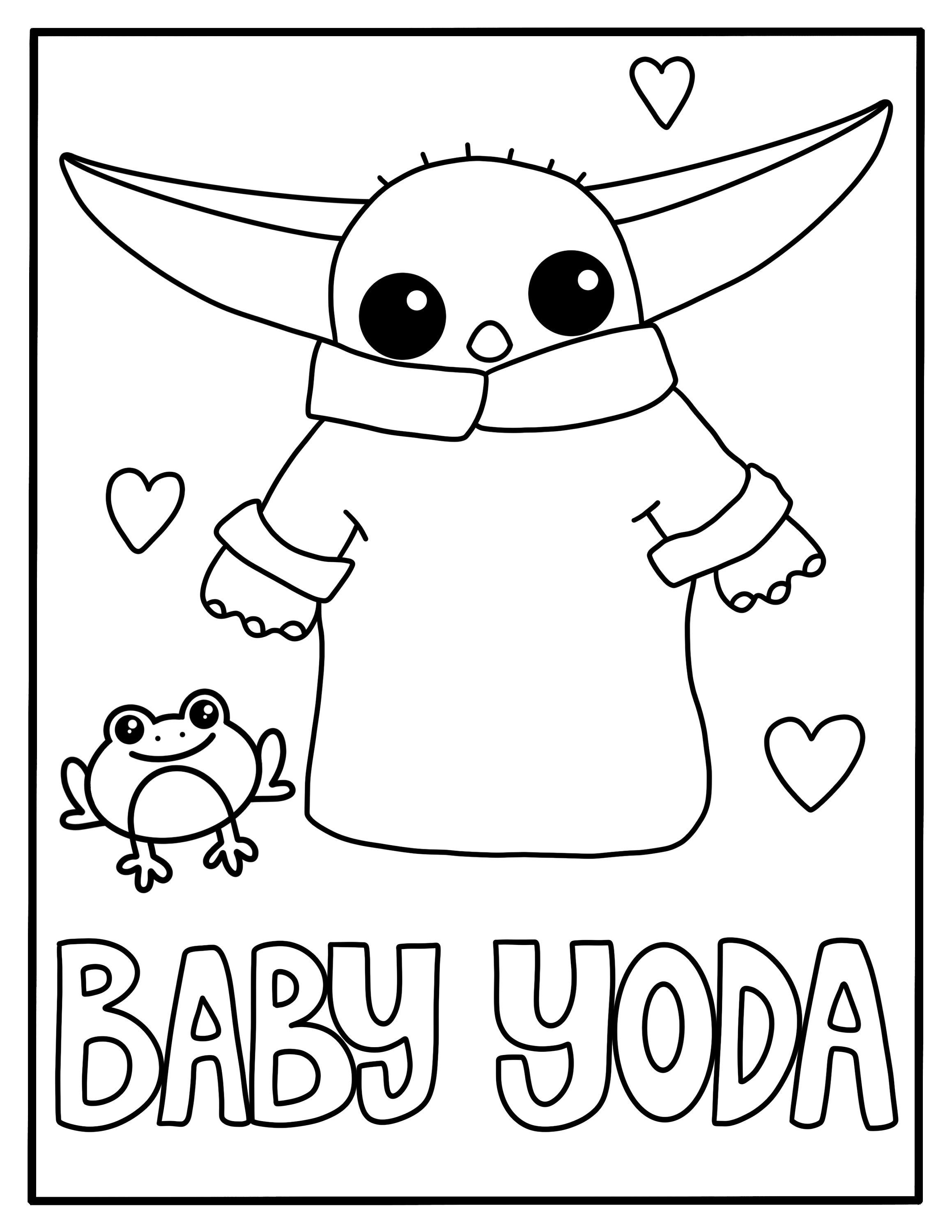 Baby Yoda Coloring Pages for Kids 24