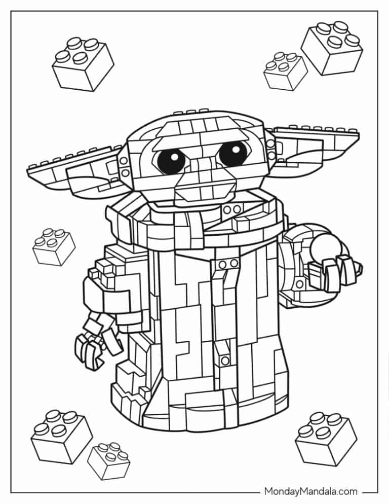 Baby Yoda Coloring Pages for Kids 30