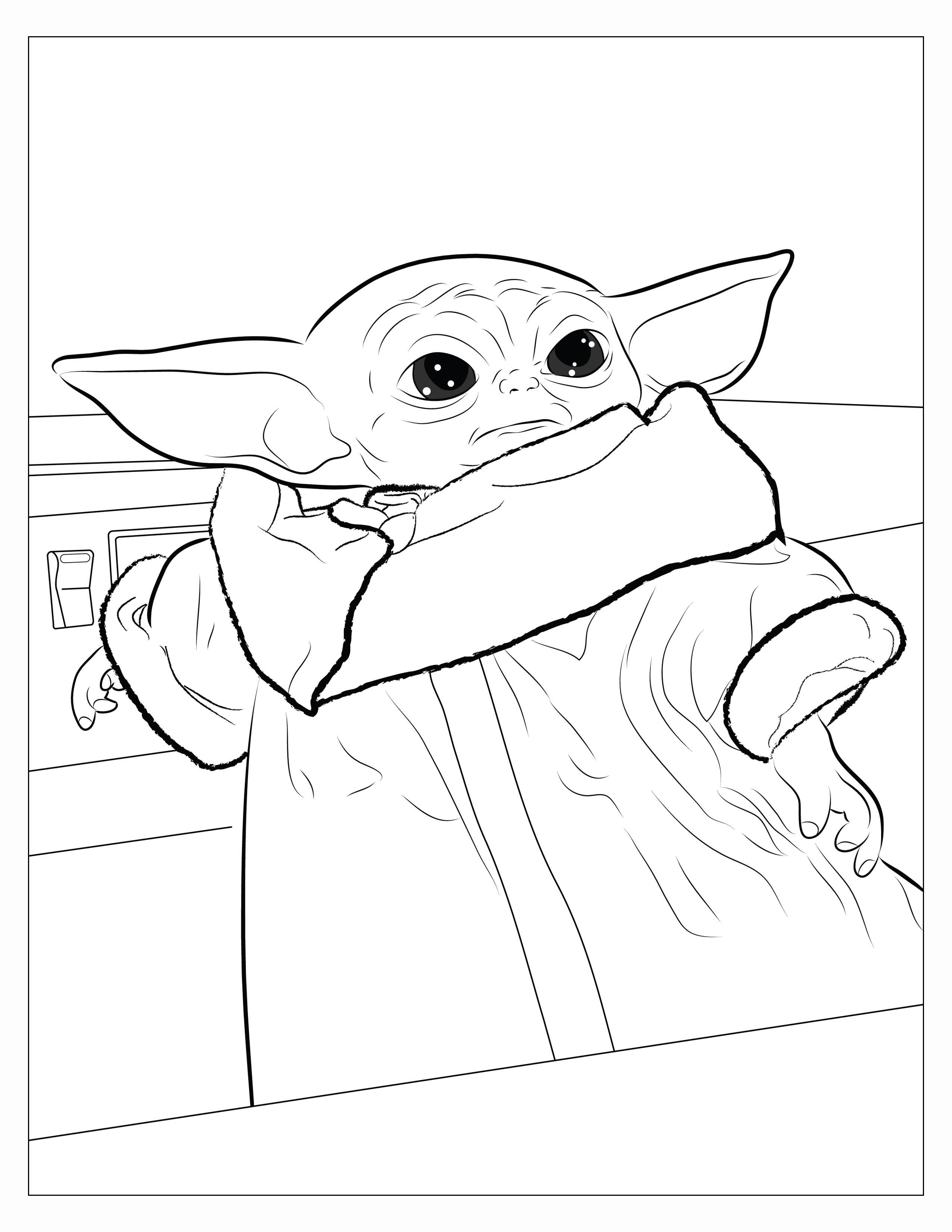 Baby Yoda Coloring Pages for Kids 34