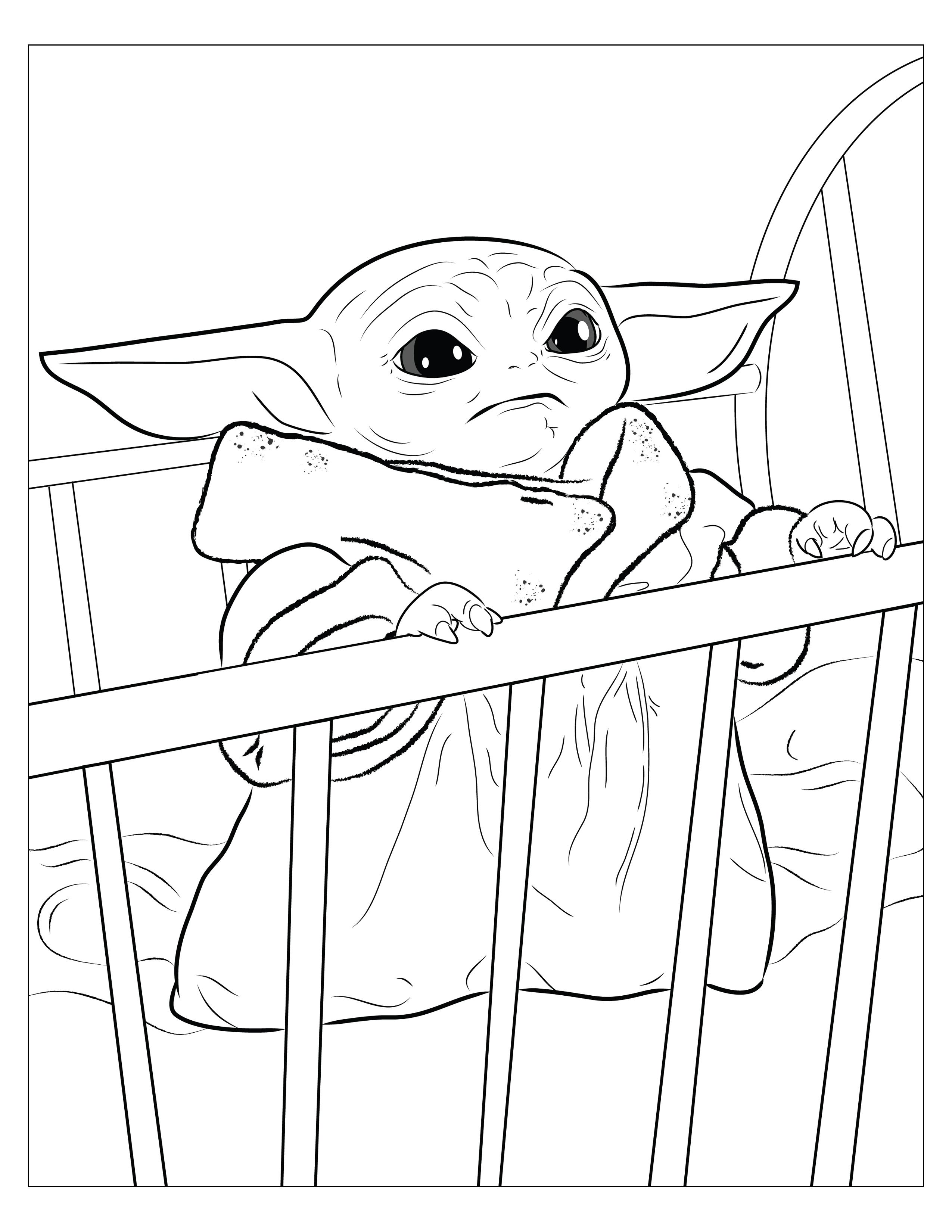 Baby Yoda Coloring Pages for Kids 35