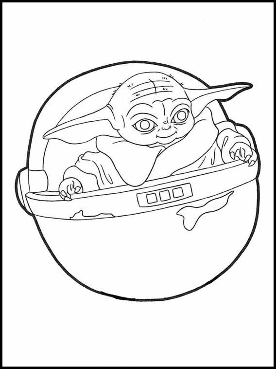 Baby Yoda Coloring Pages for Kids 37