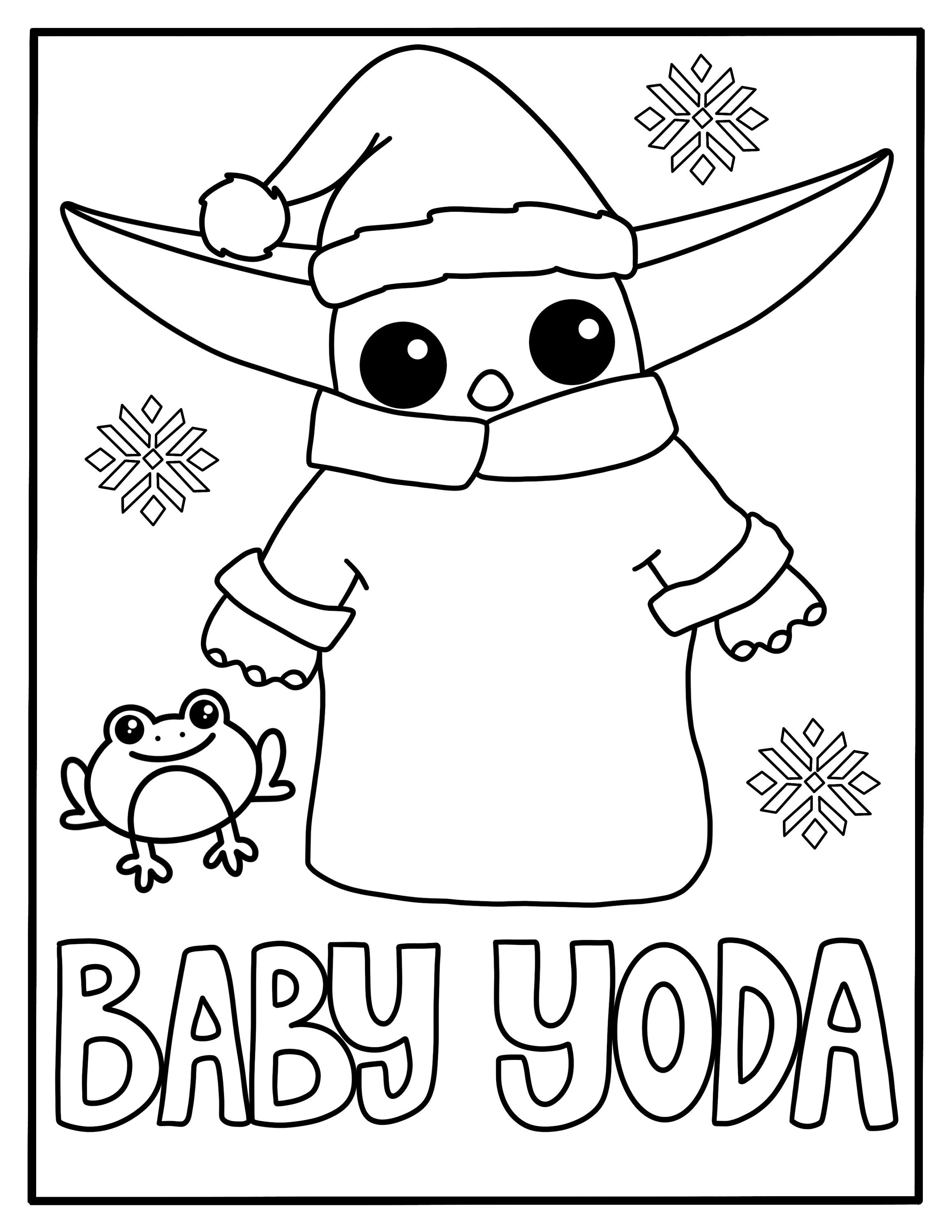 Baby Yoda Coloring Pages for Kids 38