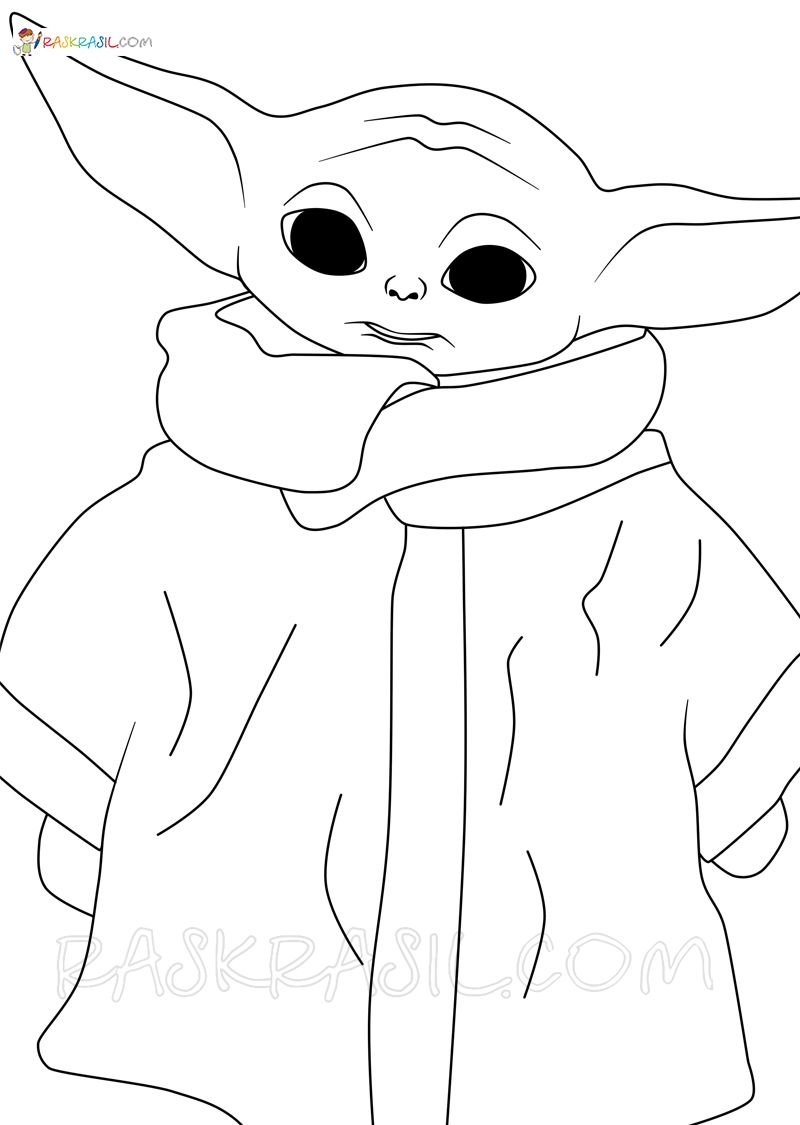 Baby Yoda Coloring Pages for Kids 41