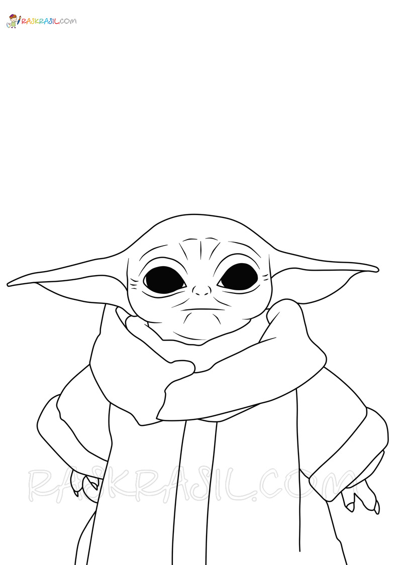 Baby Yoda Coloring Pages for Kids 42