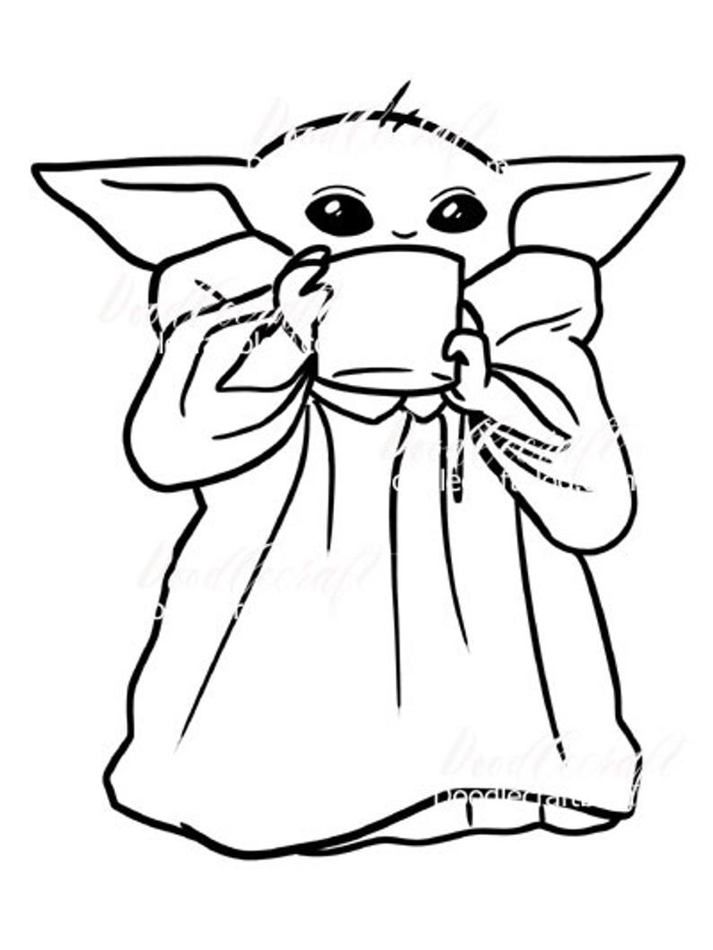 Baby Yoda Coloring Pages for Kids 44