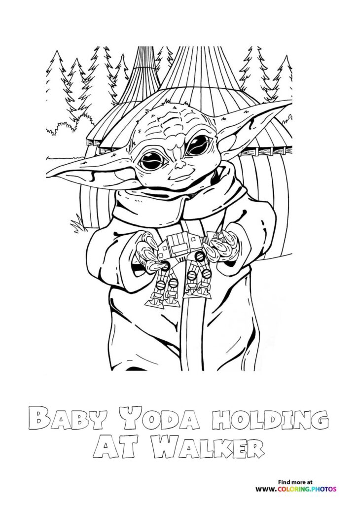 Baby Yoda Coloring Pages for Kids 46