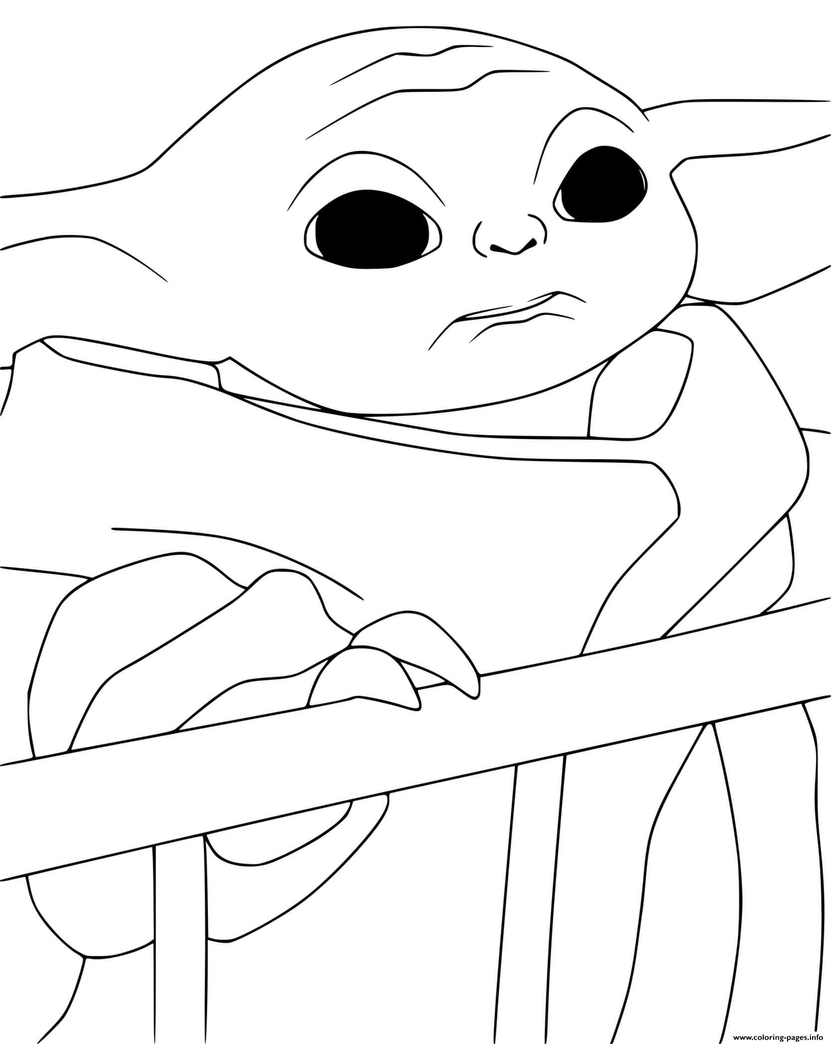 Baby Yoda Coloring Pages for Kids 47