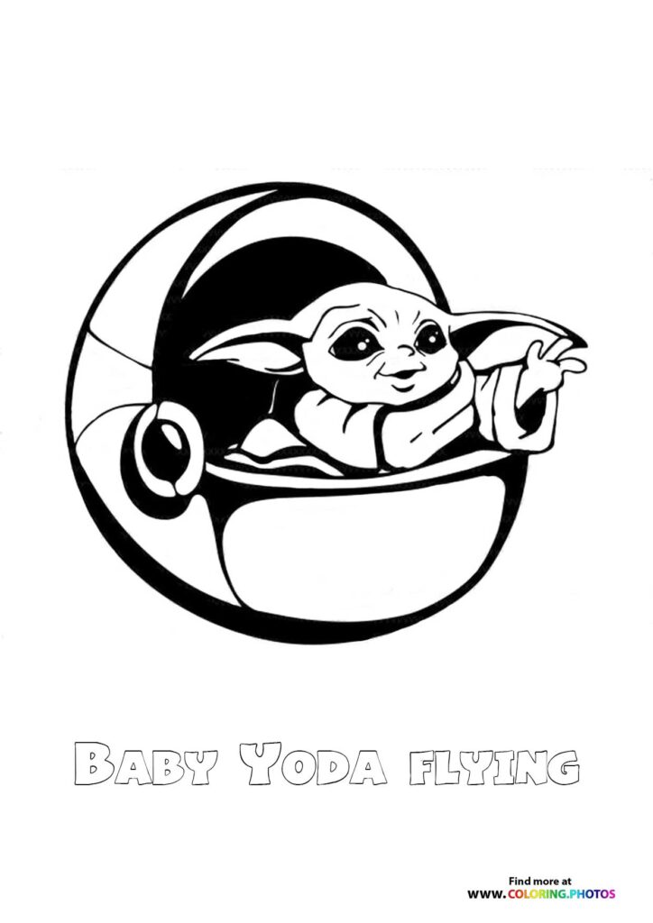 Baby Yoda Coloring Pages for Kids 48