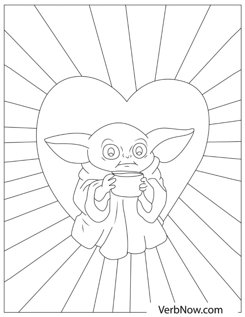 Baby Yoda Coloring Pages for Kids 49